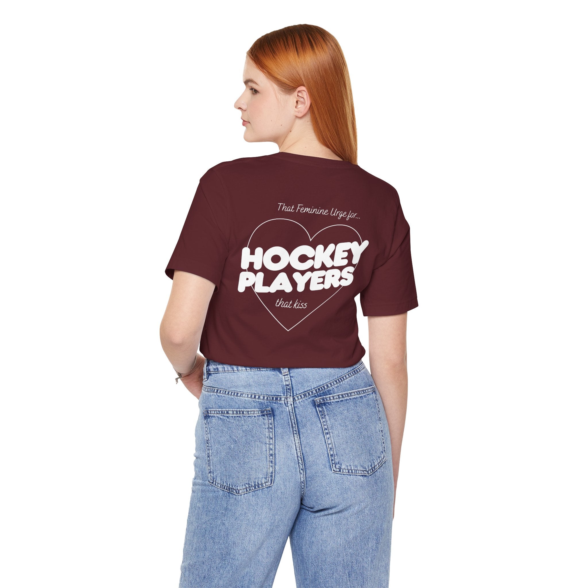 Hockey Players That Kiss | Dark Colours | That Feminine Urge | Sport Romance Book Trope T-shirt