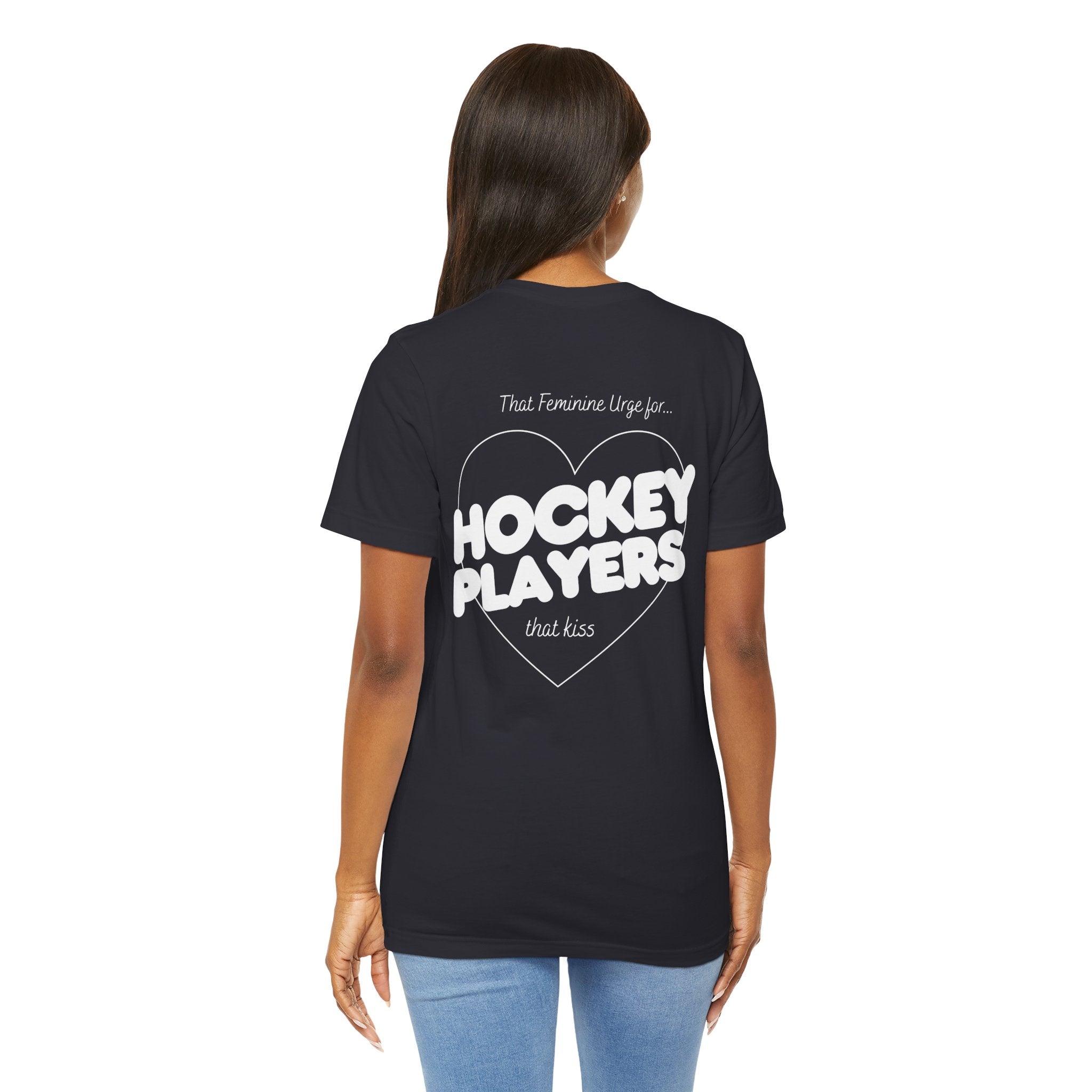 Hockey Players That Kiss | Dark Colours | That Feminine Urge | Sport Romance Book Trope T-shirt