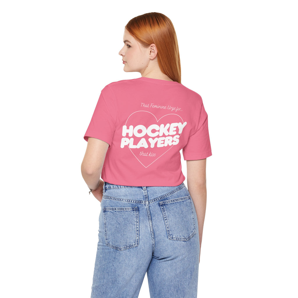 Hockey Players That Kiss | Dark Colours | That Feminine Urge | Sport Romance Book Trope T-shirt