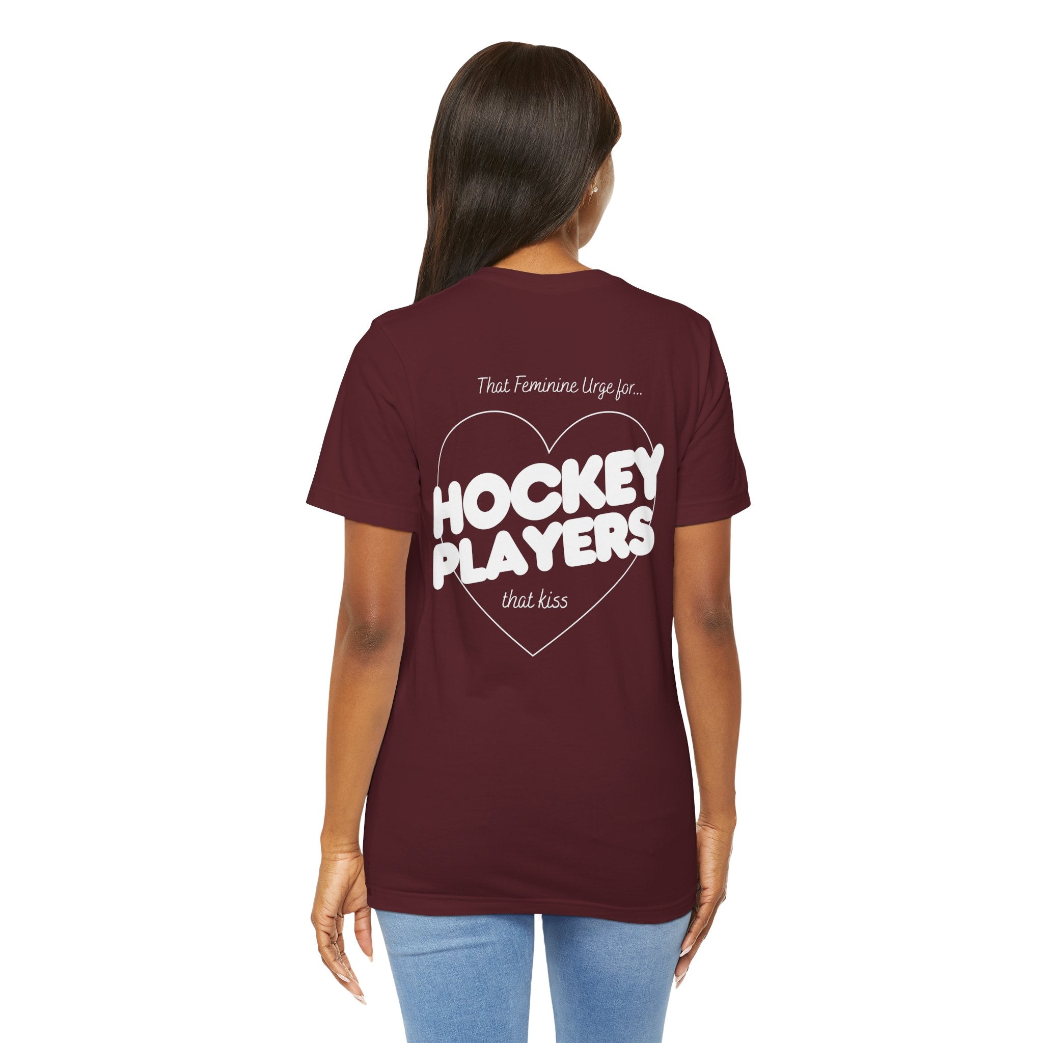 Hockey Players That Kiss | Dark Colours | That Feminine Urge | Sport Romance Book Trope T-shirt