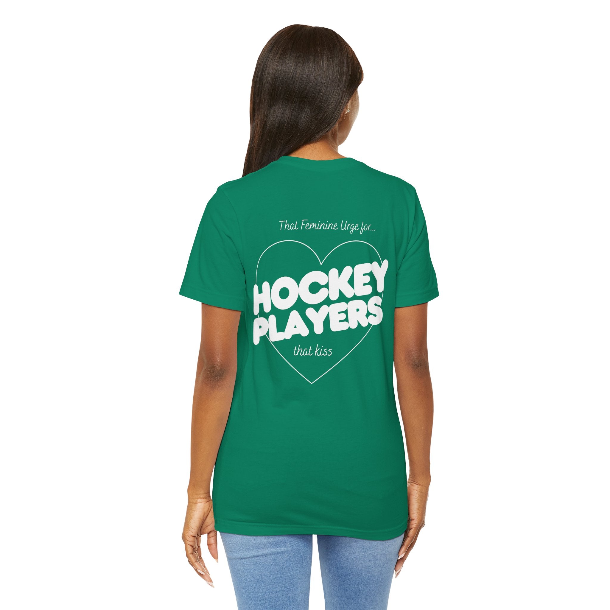 Hockey Players That Kiss | Dark Colours | That Feminine Urge | Sport Romance Book Trope T-shirt