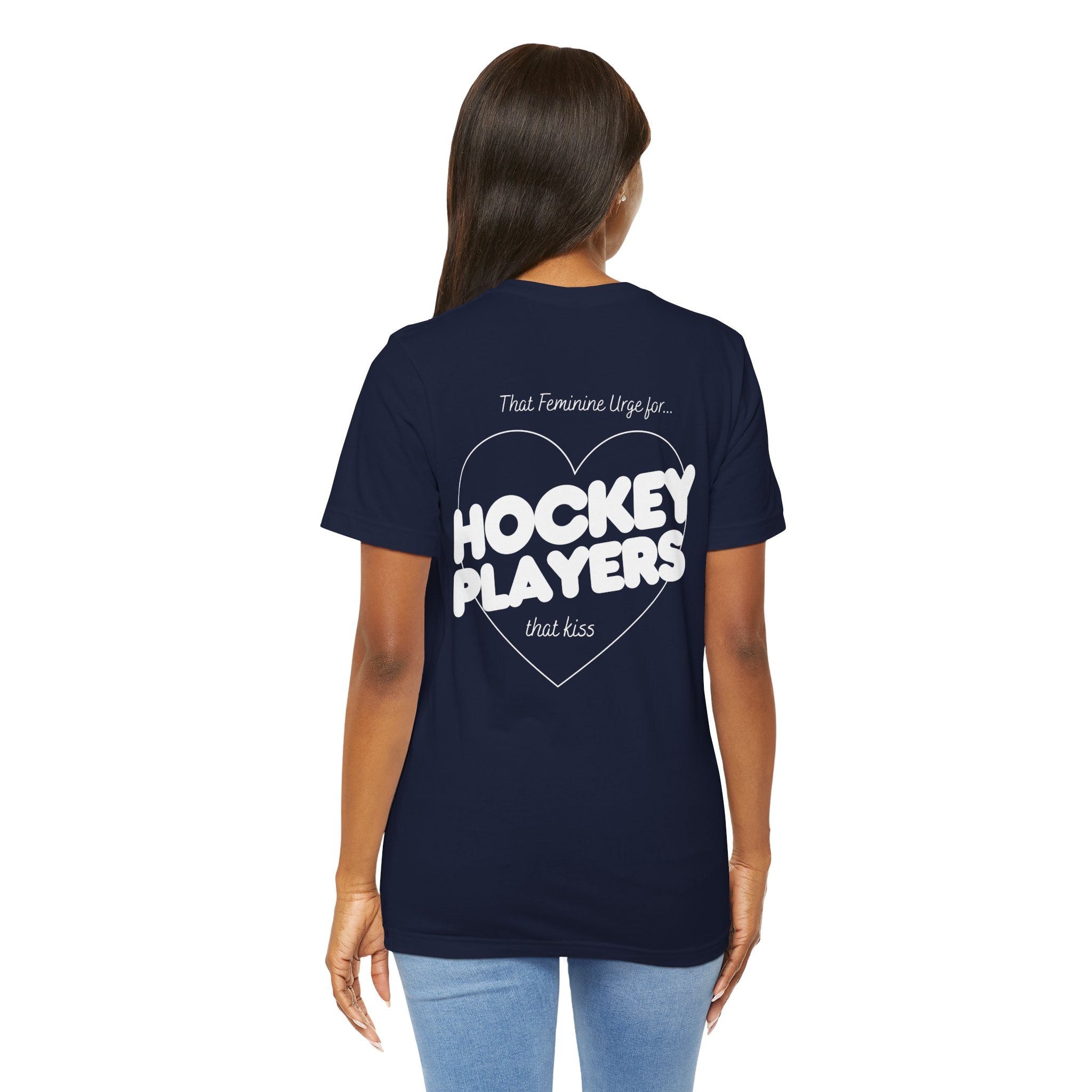Hockey Players That Kiss | Dark Colours | That Feminine Urge | Sport Romance Book Trope T-shirt
