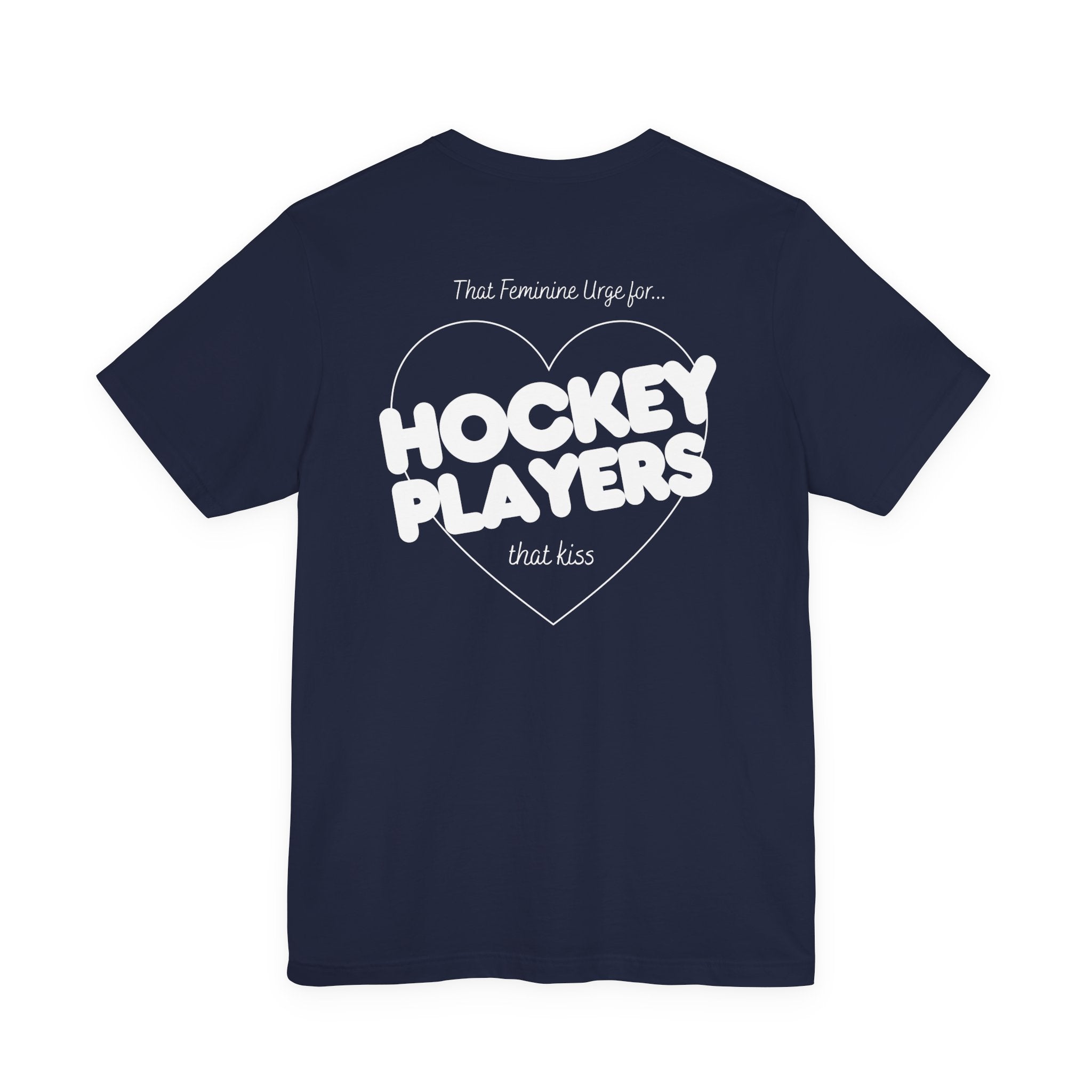Hockey Players That Kiss | Dark Colours | That Feminine Urge | Sport Romance Book Trope T-shirt