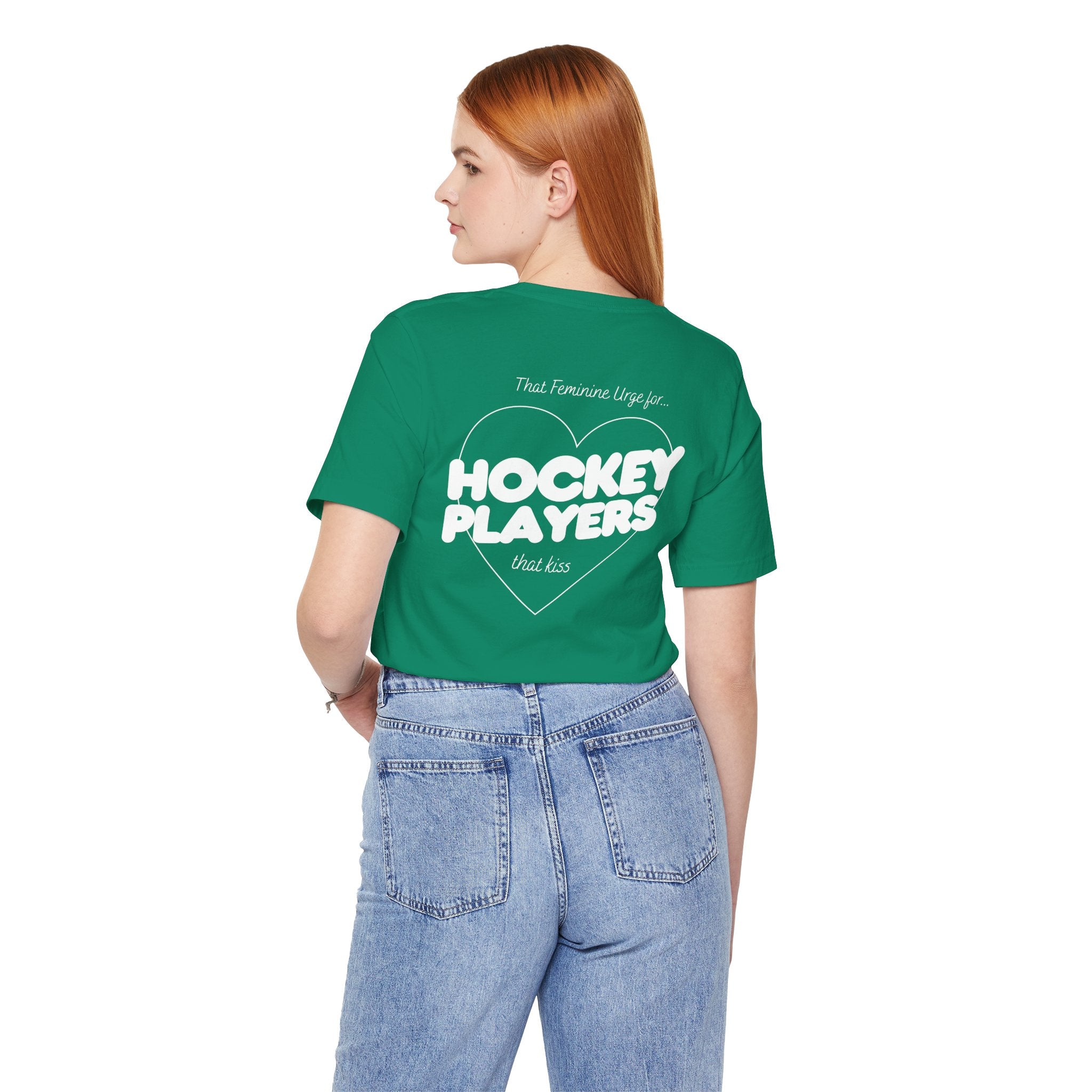 Hockey Players That Kiss | Dark Colours | That Feminine Urge | Sport Romance Book Trope T-shirt