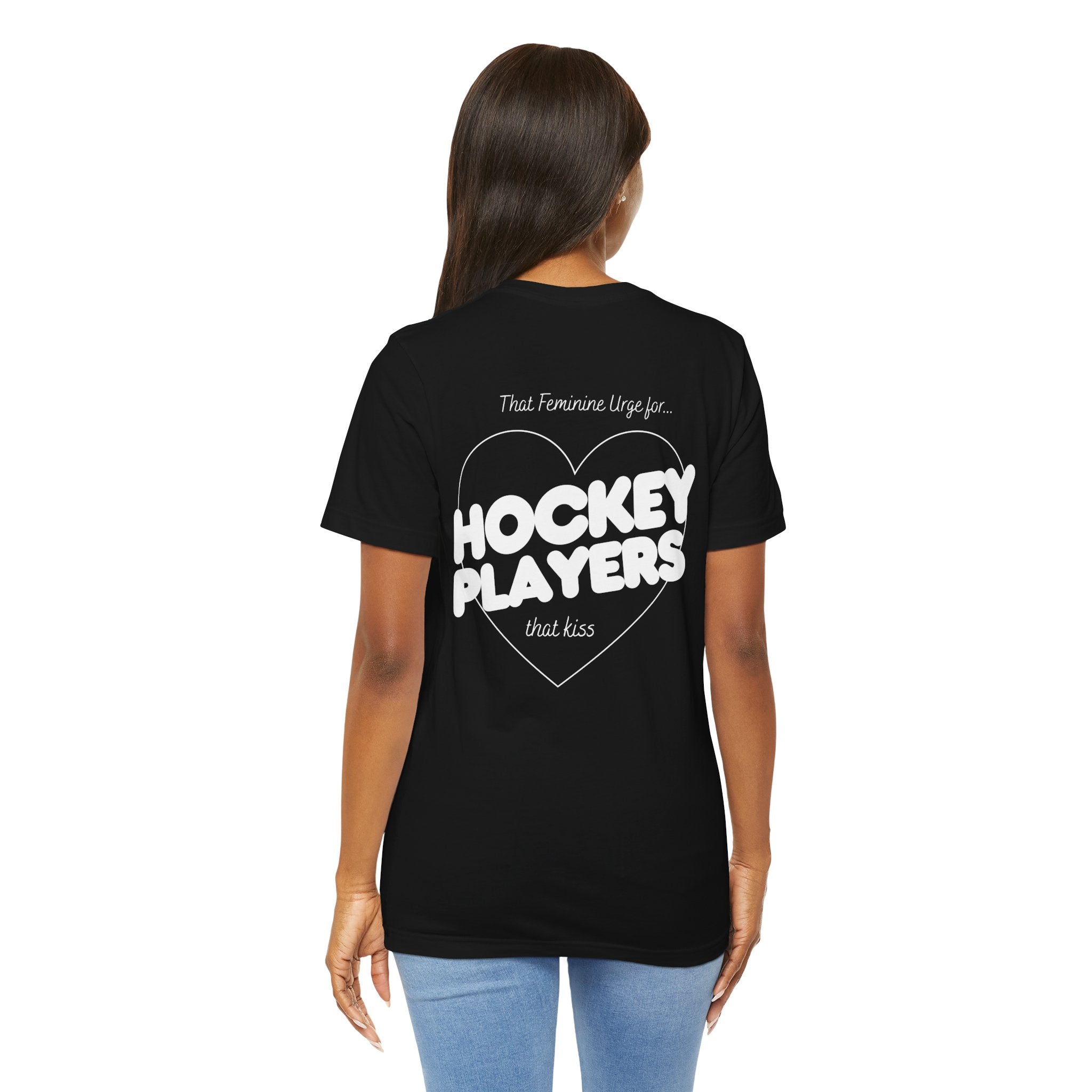 Hockey Players That Kiss | Dark Colours | That Feminine Urge | Sport Romance Book Trope T-shirt